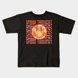 Speech Therapist Vintage Retro SLP Kids T-Shirt
